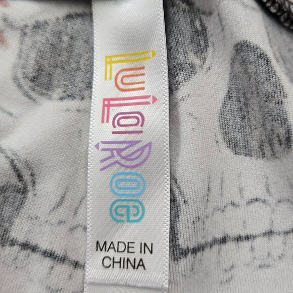 LuLaRoe Skulls and Roses Leggings Women's Yoga Soft Stretch Deadhead 12 to 18 - Picture 7 of 8